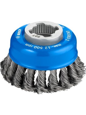 Ceylan Adam Accessories 1 x Örgü Tencere Fırçası Heavy (Metal, X-Lock, Ø 75 Mm, Tel Kalınlığı 0,35 Mm, Çap 125 Mm, Açılı Taşlama Makinesi Aksesuarı)