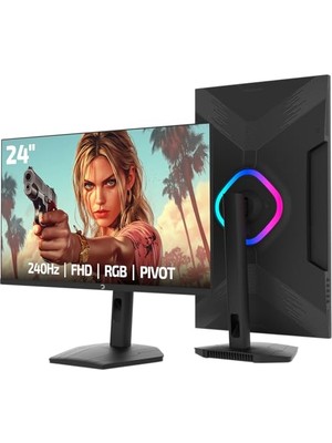 Ceylan Adam Lunis L20 24″ 240Hz 0.5ms Va Fhd Rgb Pivot Gaming Monitör (Sıfır Ölü Piksel Garantili)
