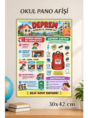 Metranya Deprem Afişi, Ilkokul Eğitici Afiş, Sınıf Panosu Için Eğitici Posterler, Sınıf Panoları Konsept Hediye Matematik Türkçe Hayat Bilgisi Posterleri, Okul Öncesi Eğitim Afiş Seti