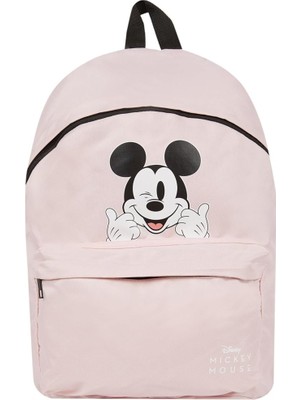 Defacto Kadın Unisex Disney Mickey  Minnie Okul Sırt Çantası, Pembe, Tek Beden