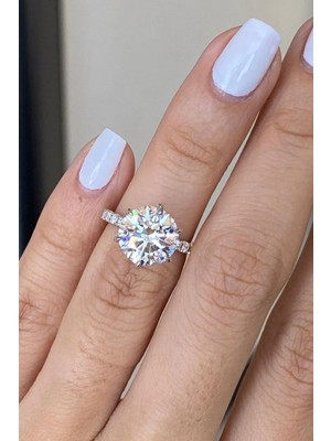Crystal Diamond Zirconia 3.29 Karat Tektaş Yüzük