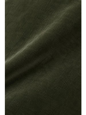 Modamina Kadife Dokulu Düz Renk Kırlent Kılıfı 42X42 cm 1 Adet Haki