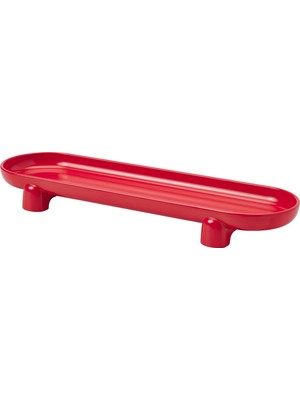 IKEA Kırmızı Alüminyum Mum Tabağı 42X13X4,5 cm