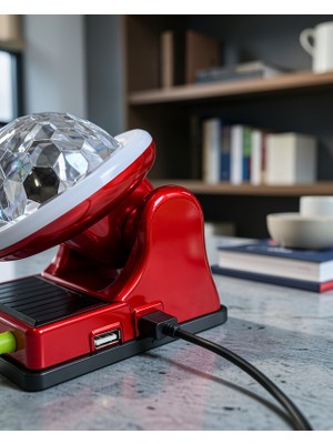 Mrt Teknik LED Disco Lamba Güneş Enerjili Rgb 360° Hareketli Başlık Uczzdiskosolar-1