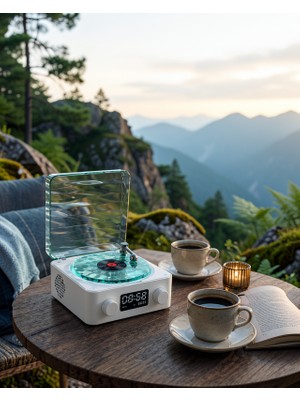 Filizora Digital Market 3-1 Kablosuz Bluetooth Hoparlör Gece Lambalı Retro Tasarım