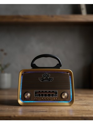 Filizora Digital Market Ahşap Nostaljik Radyo Bluetooth USB Sd Kart Destekli UCZZZV01NOSTALJİ-1
