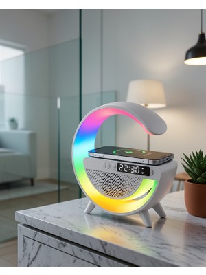 Filizora Digital Market 15W Kablosuz Şarjlı 13 Renkli LED Atmosfer Lambası Xuczgoogledijital-9