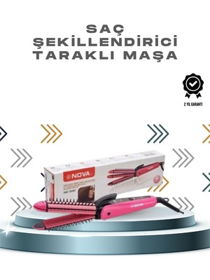 Filizora Digital Market Ergonomik Tasarımlı Fön ve Maşa Uyumlu Saç Şekillendirici Maşa