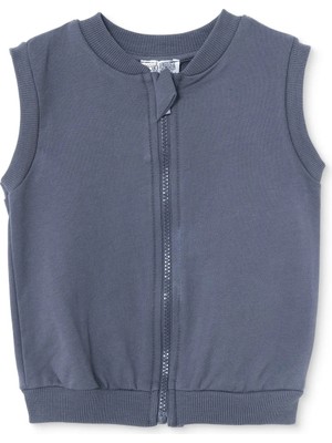 Hellobaby Erkek Bebek Basic Yelek Çıtçıtlı Yaka Fermuarlı Atlet