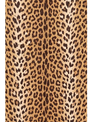 Rugzella Camel Gold Leopar Benekli Krem Siyah Animal Print Tasarım Hayvan Yıkanabilir Halı