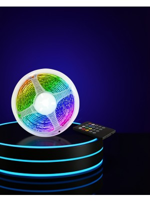 Elivora 10 Metre Renkli Rgb Şerit LED Kumandalı UCZZZ10MŞERİTLEDDDDDD1