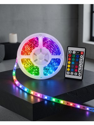 Elivora Rgb Şerit LED 5 Metre 2835 Smd Kumandalı UCZZ5MRGBLED-2