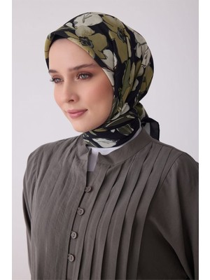 Belli Fresh Modal Eşarp - 3805-14 Siyah Haki
