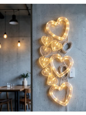 Hcc Trend Dekoratif Kalp LED Neon Lamba Uczzzkalpşeklindeled-1