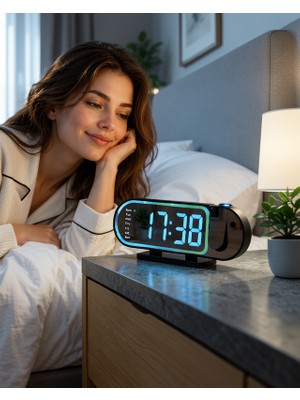 Dolapmix LED Dijital Masa Saati Parlaklık Ayarlı 12/24 Saat DS3827MASASAATI-2