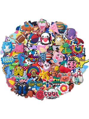 Happy Trend Lot Of 30,50,100 Pcs Random Pvc Different Shoe Charms For Shoe Decoration