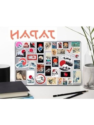 Şanal Sticker Seti, Japon Sanatı Temalı Telefon ve Laptop Etiketi
