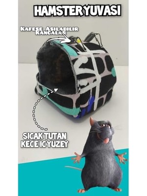 Şanal Hamster Evi Yuvası Sıcak Uyku Yatağı Patentli Bakteri Tutmaz Özel Kumaş