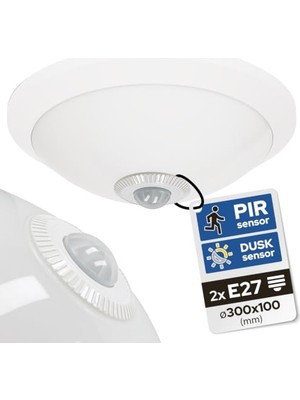 Şanal Teknikerelektrik Horoz 360' Sensörlü Tavan Armatürü E27 Duy Beyaz Kasa          [enerji Sınıfı A]