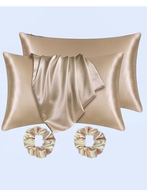 Şanal 50X70 cm Ipeksi Saten Yastık Kılıfı, 2 Adet, Kıvırcık Saçlar Için