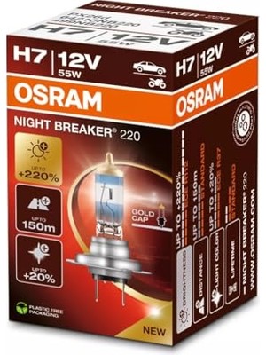 Şanal Osram Ampul H7 55W 12V PX26D 10X10X1 1A Osram Night Breaker - Osr 64210NB220