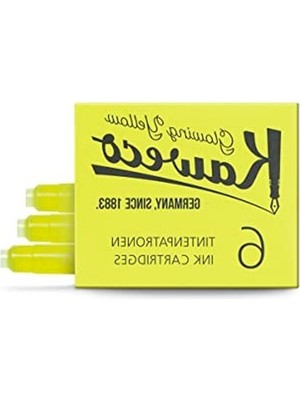 Şanal Neon Sarı 6'lı Kartuş, Kaweco Uyumlu