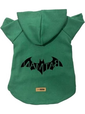 Şanal Yeşil Batman Temalı Kapüşonlu Sweatshirt, M Beden