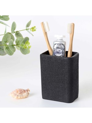 Selim Linen Diş Fırçalık Siyah