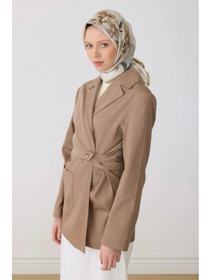 Belli Ipek Eşarp - 4330-84 Bej Twill