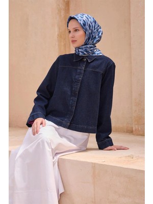 Belli Ipek Eşarp - 4103-83 Lacivert Twill