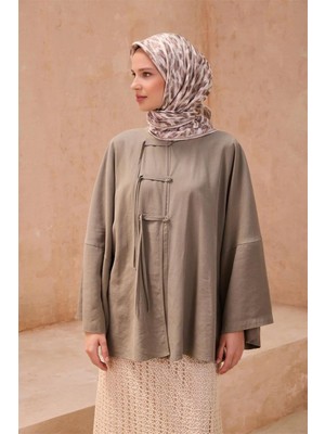 Belli Ipek Eşarp - 4103-85 Bej Vizon Twill
