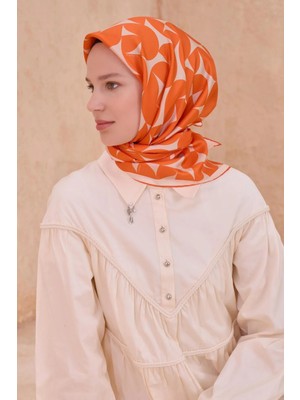 Belli Ipek Eşarp - 4117-31 Turuncu Twill