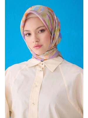 Belli Ipek Eşarp - 4107-03 Vizon Yeşil Twill