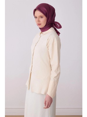 Belli Ipek Eşarp - 4317-89 Mürdüm Twill