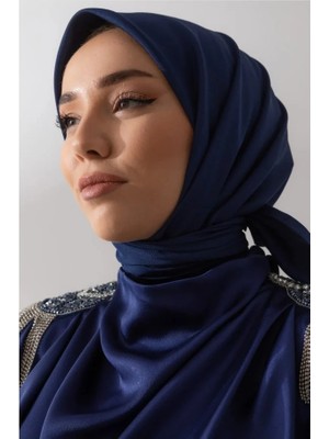 Silk Home Düz Twill Eşarp - Lacivert