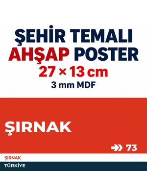 212toyzz Şırnak 73 Dekoratif Şehir Plaka Retro Tablo Mdf Ahşap Tablo Sokak Tabelası Hediyelik 27X13CM