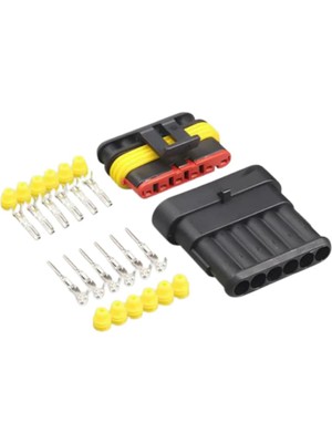 Universal Super Seal Konnektör Takım - Erkek/dişi (6 Pin)