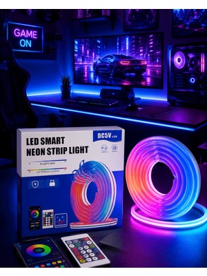 Fantastik Store Rgb Neon LED Şerit Işık Kumandalı USB Girişli Su Geçirmez Şerit LED