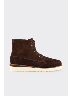 Elle Brown Leather Men's Casual Boots