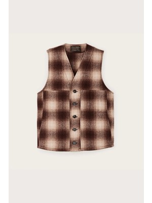 Filson Mackinaw Wool Yelek Brown -Tan Ombre