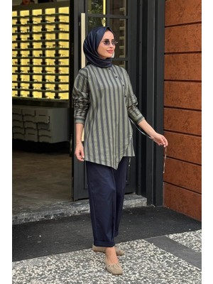Clande Pantolonlu Takım 2602-3076T Küf Yeşili