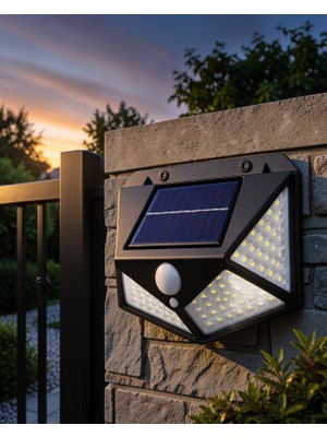 Mariposa Secret Güneş Enerjili Hareket Sensörlü 3 Modlu LED Duvar Lambası UCZZY100SOLARLAMBA-1