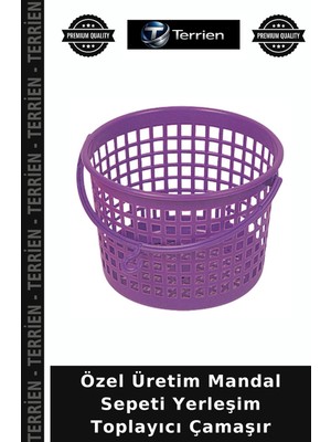 Terrien Özel Üretim Mandal Sepeti Yerleşim Toplayıcı Çamaşır