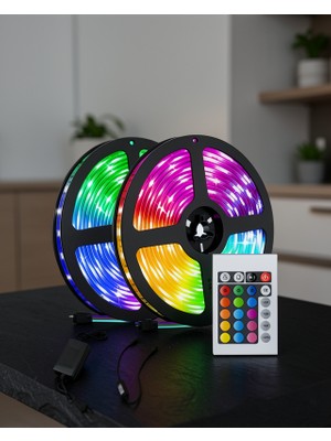 Aparim Rgb Işıklı 10METRE Şerit LED Kumandalı UCZ10MŞERİTLED3-1