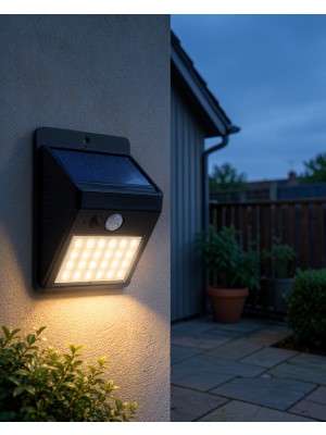 Aparim Güneş Enerjili 20 LED Hareket Sensörlü Duvar Lambası XUCZDP53DUVARLAMBASI-7