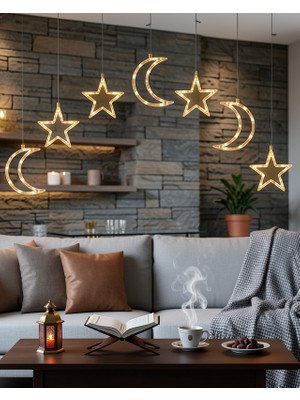 Aparim Büyük Ay Yıldız Ramazan LED Işık Uczzzayyıldızramazanledi-7