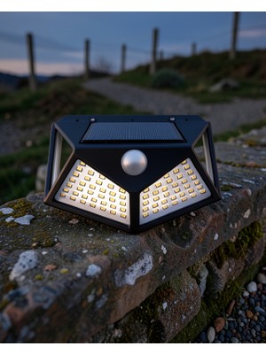 Aparim Güneş Enerjili 100 LED Bahçe Lambası Uuczduvarlambası1