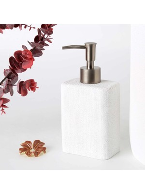 Selim Linen Sıvı Sabunluk Beyaz