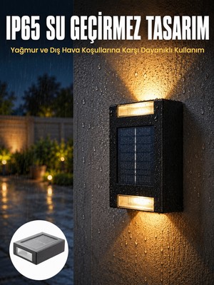 Bucuks Yeni Model Solar Çift Taraflı Duvar Lambası Dekoratif Duvar Lambası Yeni Nesil