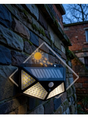 SDT Bahçe Lambası Sensörlü 100 LED Uczduvarlambası2